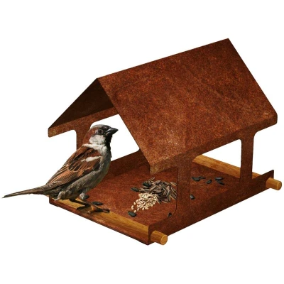 CORGARDEN 1039 Nido Ptačí krmítko 30 x 25 x 23 cm, corten CORGARDEN 1039 Nido Ptačí krmítko 30 x 25 x 23 cm, corten