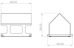 CORGARDEN 1039 Nido Ptačí krmítko 30 x 25 x 23 cm, corten