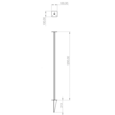 CORGARDEN Stojan na ptačí krmítka corten 120 cm