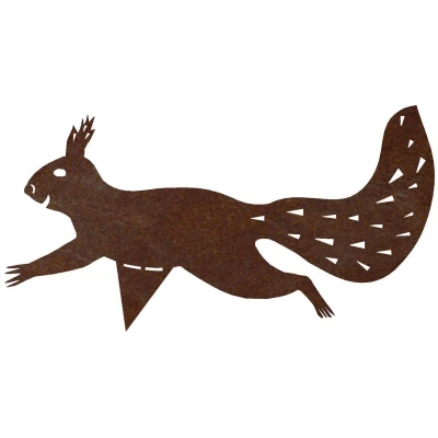CORGARDEN Zahradní dekorace veverka corten 30 x 18 cm