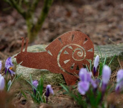CORGARDEN Zahradní dekorace šnek 28 x 19 cm, corten