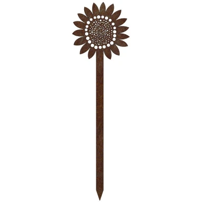CORGARDEN corten 70 x 20 cm zahradní dekorace slunečnice