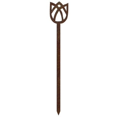 CORGARDEN Zahradní dekorace tulipán 62 x 10 cm, corten