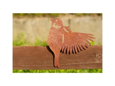 CORGARDEN Vrabec 2 cortenová 15 x 16 cm zahradní dekorace