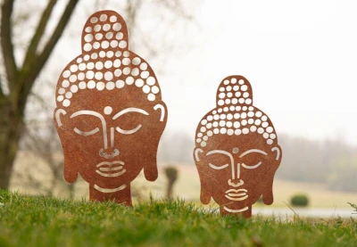 CORGARDEN Buddha corten 50 x 30 cm zahradní dekorace