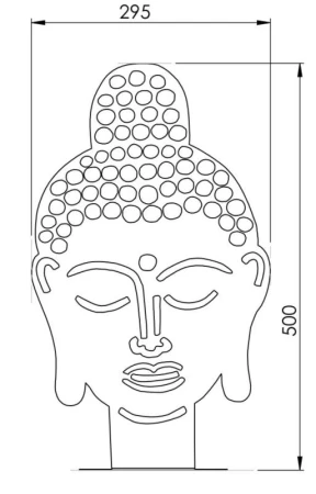CORGARDEN Buddha corten 50 x 30 cm zahradní dekorace