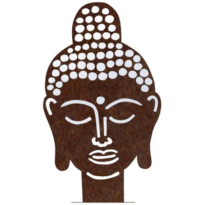CORGARDEN Buddha cortenová 70 x 42 cm zahradní dekorace