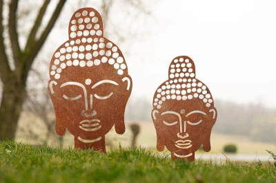 CORGARDEN Buddha cortenová 70 x 42 cm zahradní dekorace