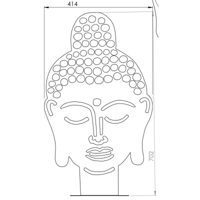 CORGARDEN Buddha cortenová 70 x 42 cm zahradní dekorace