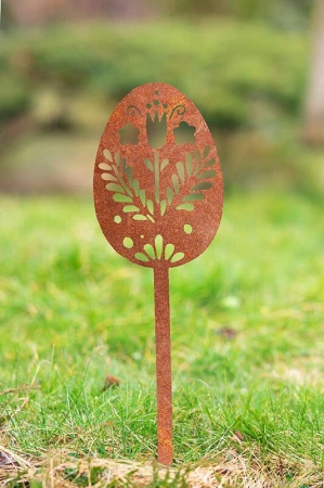 CORGARDEN Velikonoční kraslice 2 cortenová 51 x 14 cm zahradní dekorace