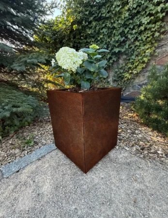 CORGARDEN Tall corten 40 x 40 x 50 cm vysoký zahradní květináč