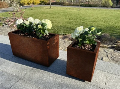 CORGARDEN Tall corten 40 x 40 x 50 cm vysoký zahradní květináč