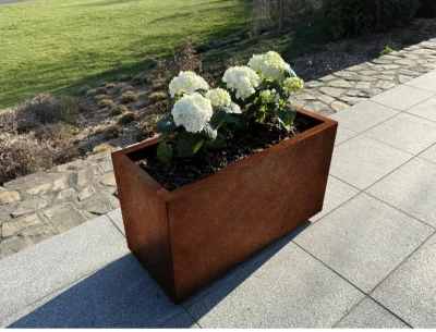 CORGARDEN Tall corten 40 x 90 x 50 cm vysoký zahradní květináč