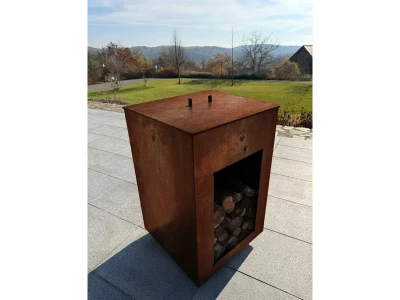 CORGARDEN Pyresto corten 60 x 60 x 90 cm vysoké zahradní ohniště