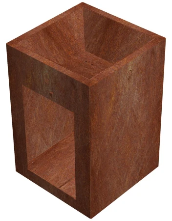 CORGARDEN Pyresto corten 60 x 60 x 90 cm vysoké zahradní ohniště