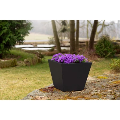 CORGARDEN Cono antracitový nerezový 60 x 60 x 50 cm zahradní květináč