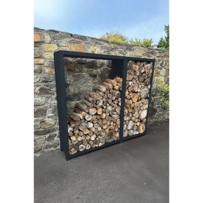 CORGARDEN Stora antracitový nerezový 180 x 90 x 40 cm zahradní dřevník