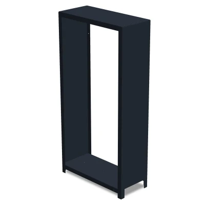 CORGARDEN Stora antracitový nerezový 180 x 90 x 40 cm zahradní dřevník