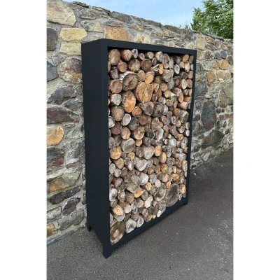 CORGARDEN Stora antracitový nerezový 180 x 120 x 40 cm zahradní dřevník