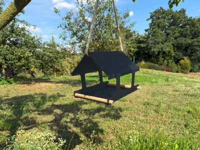 CORGARDEN Nido antracitové nerezové 30 x 25 x 23 cm ptačí krmítko