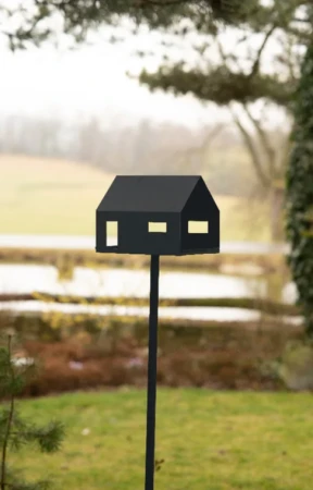CORGARDEN nerezový antracitový 120 cm stojan na ptačí krmítka