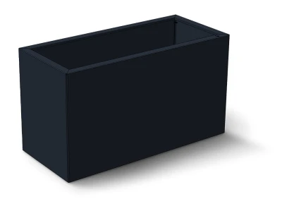 CORGARDEN Tall 40 x 90 x 50 cm antracitový nerezový vysoký zahradní květináč