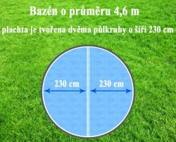Cornisun kruh 460 cm (2 díly) solární plachta