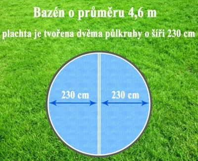 Cornisun kruh 460 cm (2 díly) solární plachta