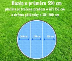 Cornisun kruh 550 cm (3 díly)- solární plachta