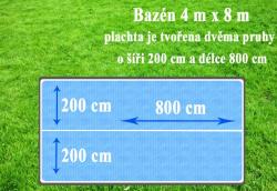 Cornisun obdelník 4 x 8 m (2 nesvařené pruhy) - solární plachta