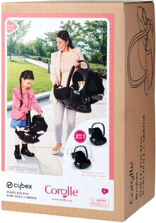 COROLLE Autosedačka kolébka Cybex Black 2v1 pro panenku miminko
