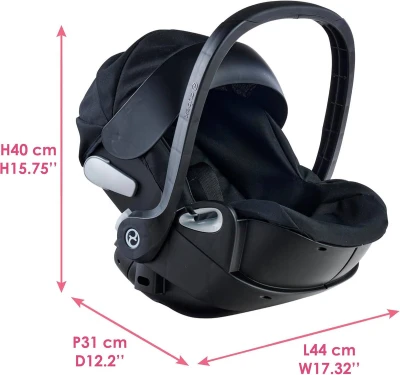 COROLLE Autosedačka kolébka Cybex Black 2v1 pro panenku miminko