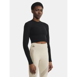Craft ADV Tone Seamless Cropped LS dámský top - černá (999000)