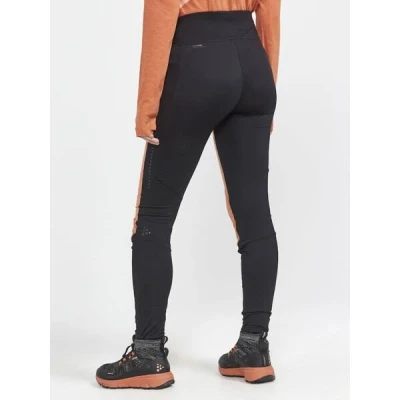Craft ADVubZ Tights 2 W 1911313 dámske nohavice - čierna s oranžovou (999732)