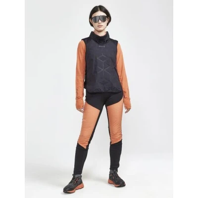 Craft ADVubZ Tights 2 W 1911313 dámske nohavice - čierna s oranžovou (999732)