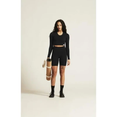 Craft Collective Rib Cropped LS W 1916014 dámský top - černá (999000)