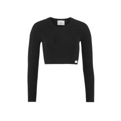 CRAFT Collective Rib Cropped LS W 1916014 dámsky top - čierna (999000)