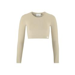 Craft Collective Rib Cropped LS W 1916014 dámsky top - hnedá (608000)