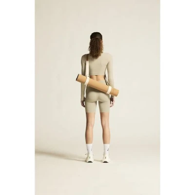 Craft Collective Rib Cropped LS W 1916014 dámský top - hnědá (608000)