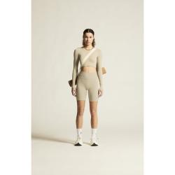 CRAFT Collective Rib Cropped LS W 1916014 dámský top - hnědá (608000)