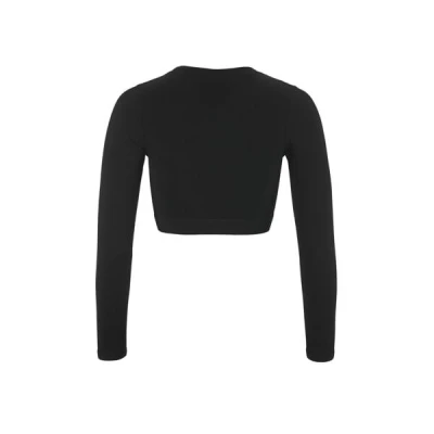 Craft Collective Rib Cropped LS W 1916014 dámský top - černá (999000)