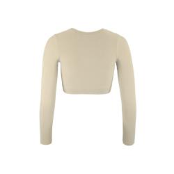 CRAFT Collective Rib Cropped LS W 1916014 dámský top - hnědá (608000)