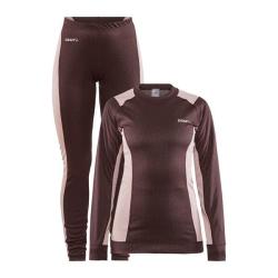 Craft CORE Dry Baselayer W 1909706 dámský set POUZE XL - růžová (VÝPRODEJ)