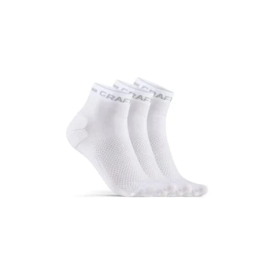 Craft CORE Dry Mid 3-pack 1910637 ponožky - bílá (900000)