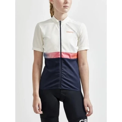 Craft CORE Endur W 1910561 dámsky cyklistický dres - bielo-sivá s tm. modrou (904396) IBA L (VÝPREDAJ)