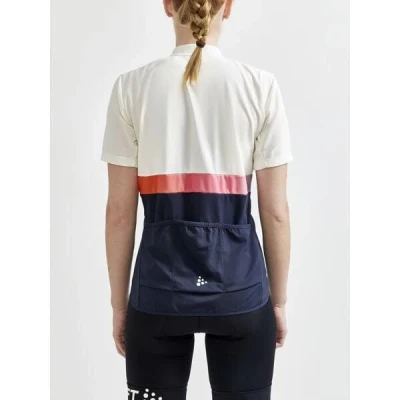 Craft CORE Endur W 1910561 dámsky cyklistický dres - bielo-sivá s tm. modrou (904396) IBA L (VÝPREDAJ)