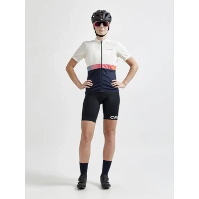 Craft CORE Endur W 1910561 dámsky cyklistický dres - bielo-sivá s tm. modrou (904396) IBA L (VÝPREDAJ)