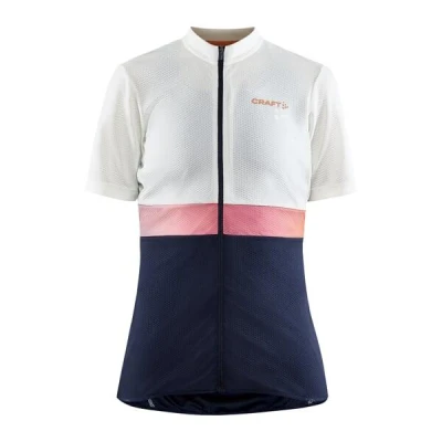 Craft CORE Endur W 1910561 dámsky cyklistický dres - bielo-šedá s tm. modrou (904396) Craft CORE Endur W 1910561 dámsky cyklistický dres - bielo-šedá s tm. modrou (904396)
