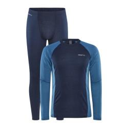 Craft CORE Warm Baselayer 1909709 set funkčního prádla POUZE XL - modrá (VÝPRODEJ)