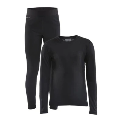 Craft CORE Warm Baselayer 1909712 Junior set POUZE 122 - černá (VÝPRODEJ)